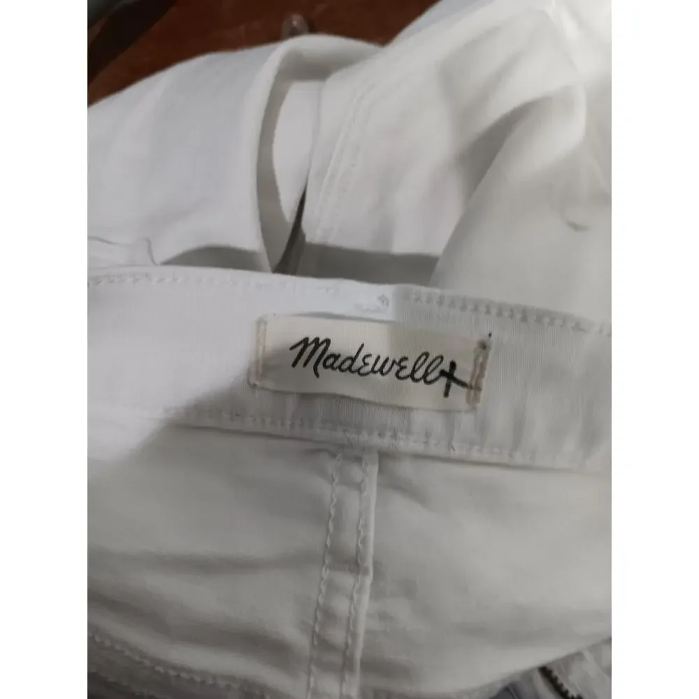 Madewell 9" Mid-rise skinny crop white jeans size 29P - Picture 4 of 5